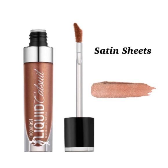 Wet n Wild - MegaLast - Liquid Catsuit - Metallic Lipstick - 938A Satin Sheet - Picture 1 of 11
